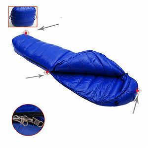 Мешок Ultraleichter Daunenschlafsack Winter-Daunenschlafsäcke 2–3 кг синий synthetic.ua - Фото 1