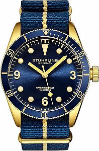 Часы Stuhrling Original Diving Men's Sports Waterproof до 100 м Nylon Analogue с Японским Кварцевым Механизмом - Фото 1
