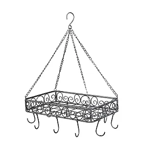 Купить Подвесной держатель для горшков Ambiente Железный 45 см Серый - Фото 1 Подвесной держатель для горшков Ambiente Железный 45 см Серый - Фото 1