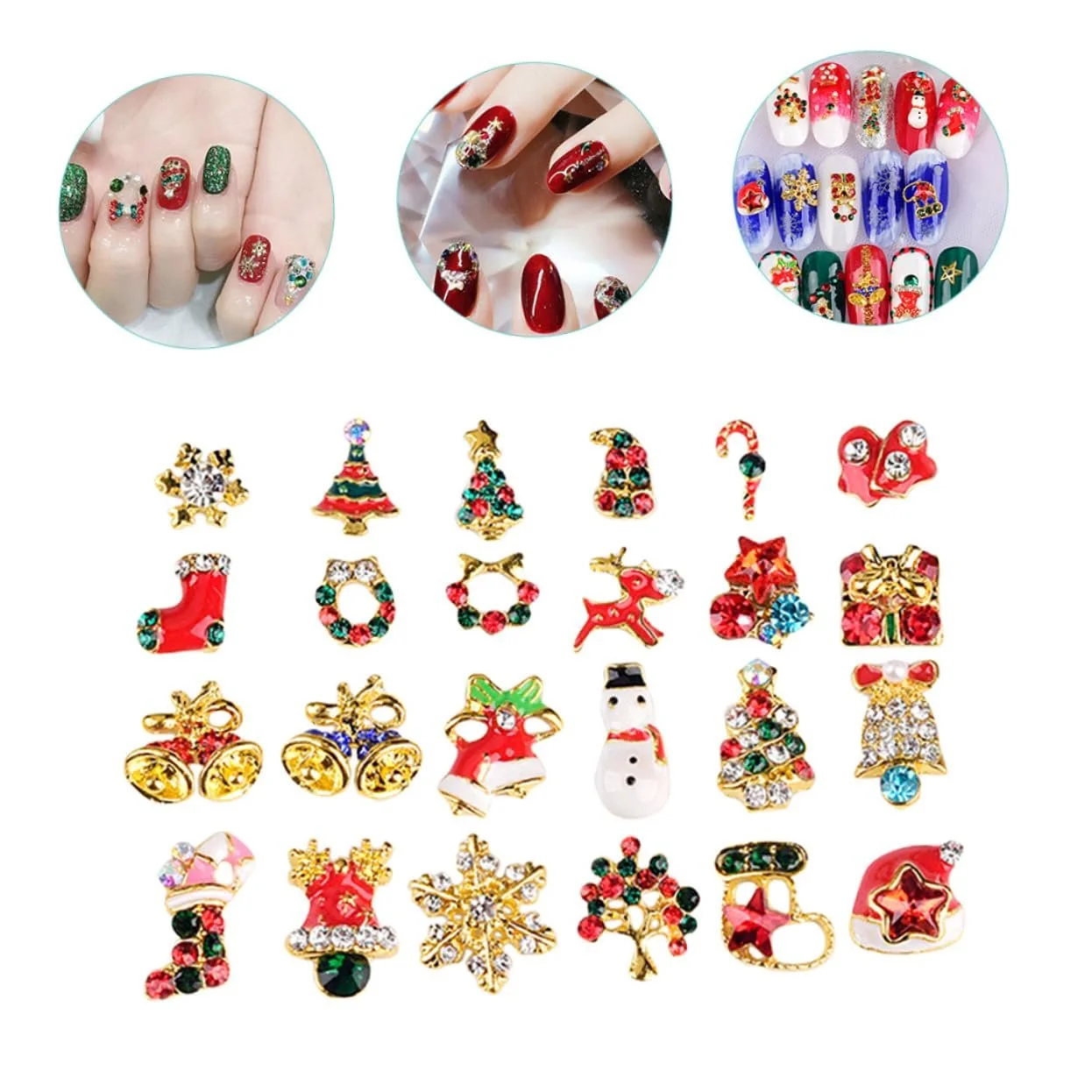 Металлическое украшение для ногтей FRCOLOR Рождественское 24 шт., фото №9