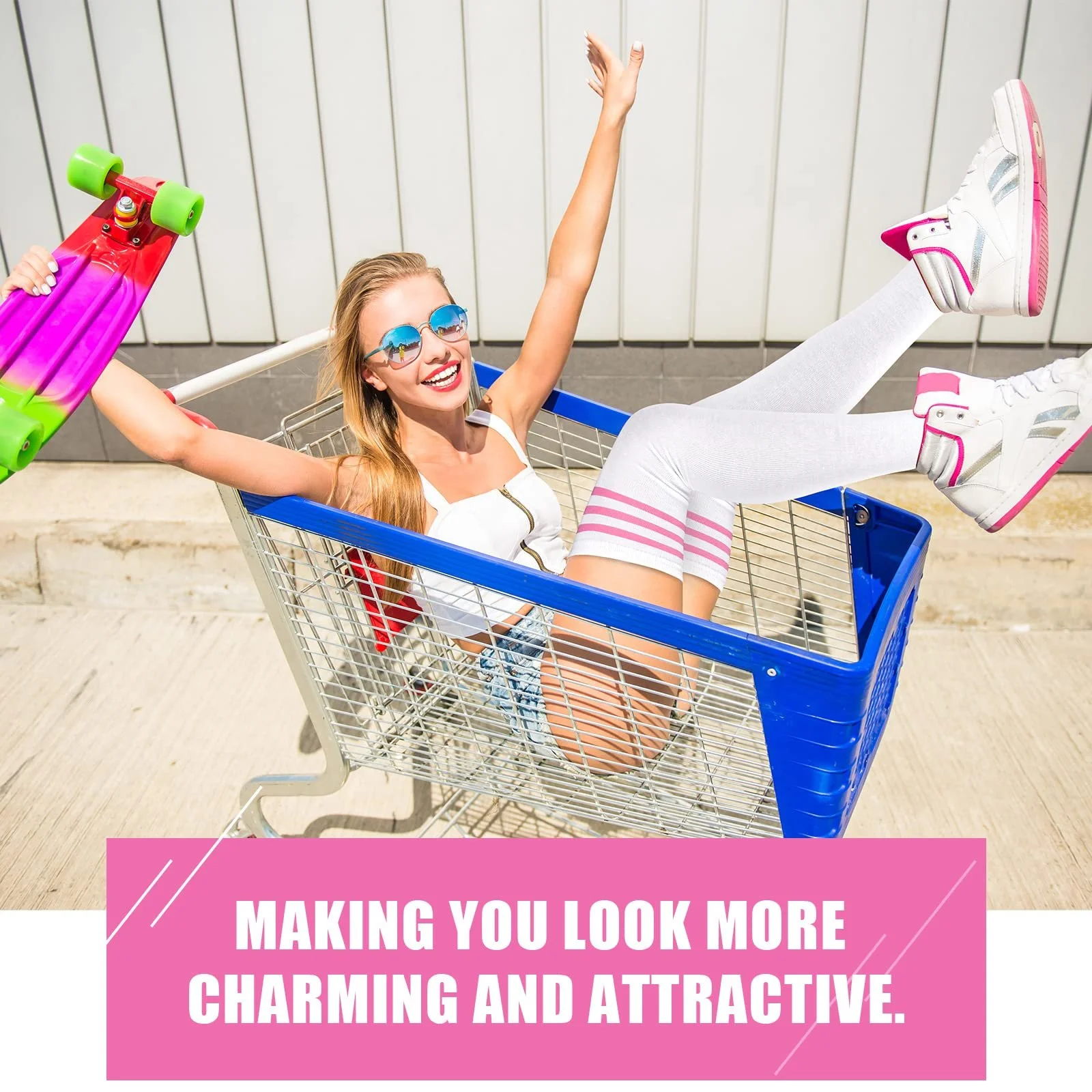 Гольфы SatiniOR Overknee в полоску (3 пары), фото №5