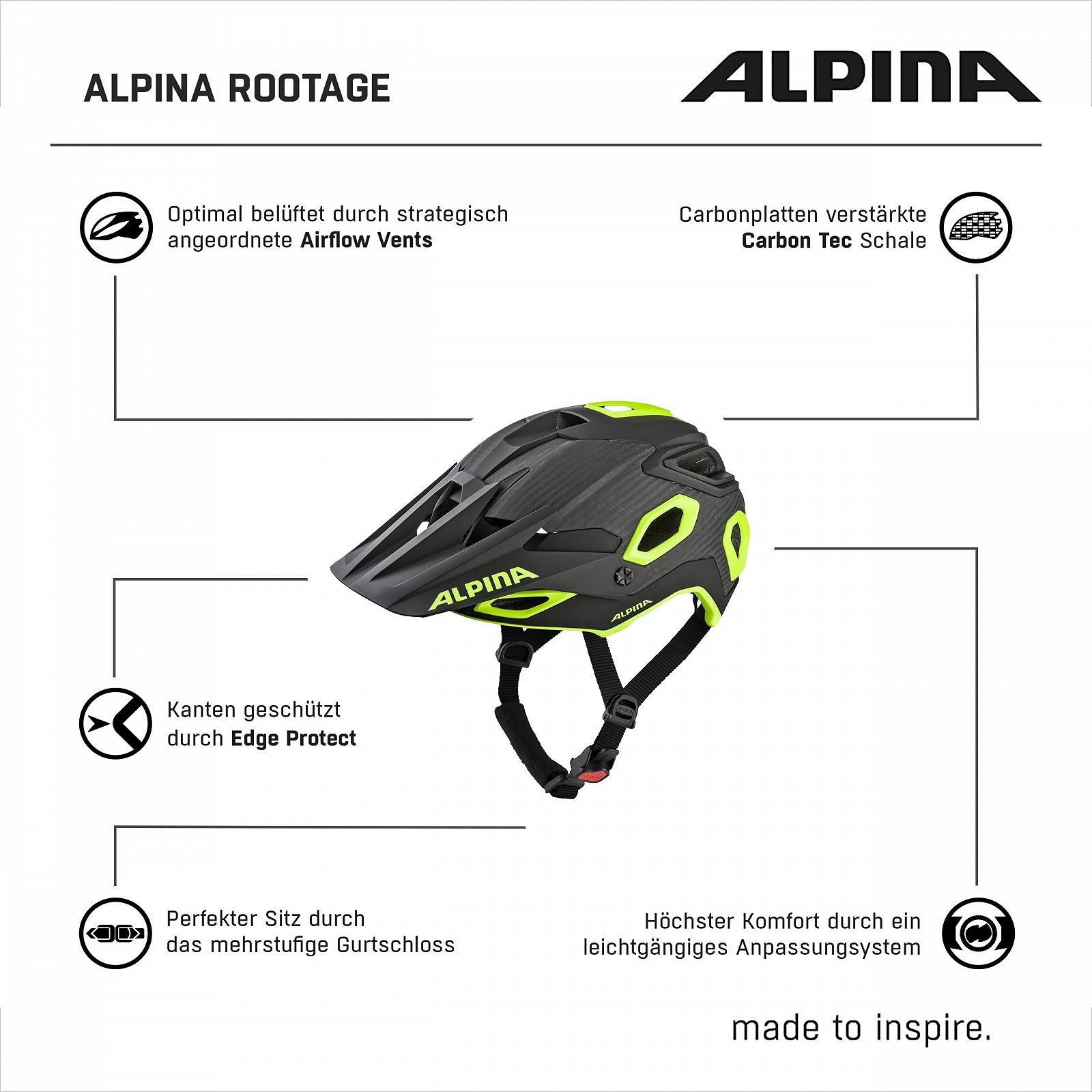 Шолом ALPINA Rootage Enduro & Trail, посилений карбоновим волокном, з охолоджуючими подушечками для дорослих, фото №6