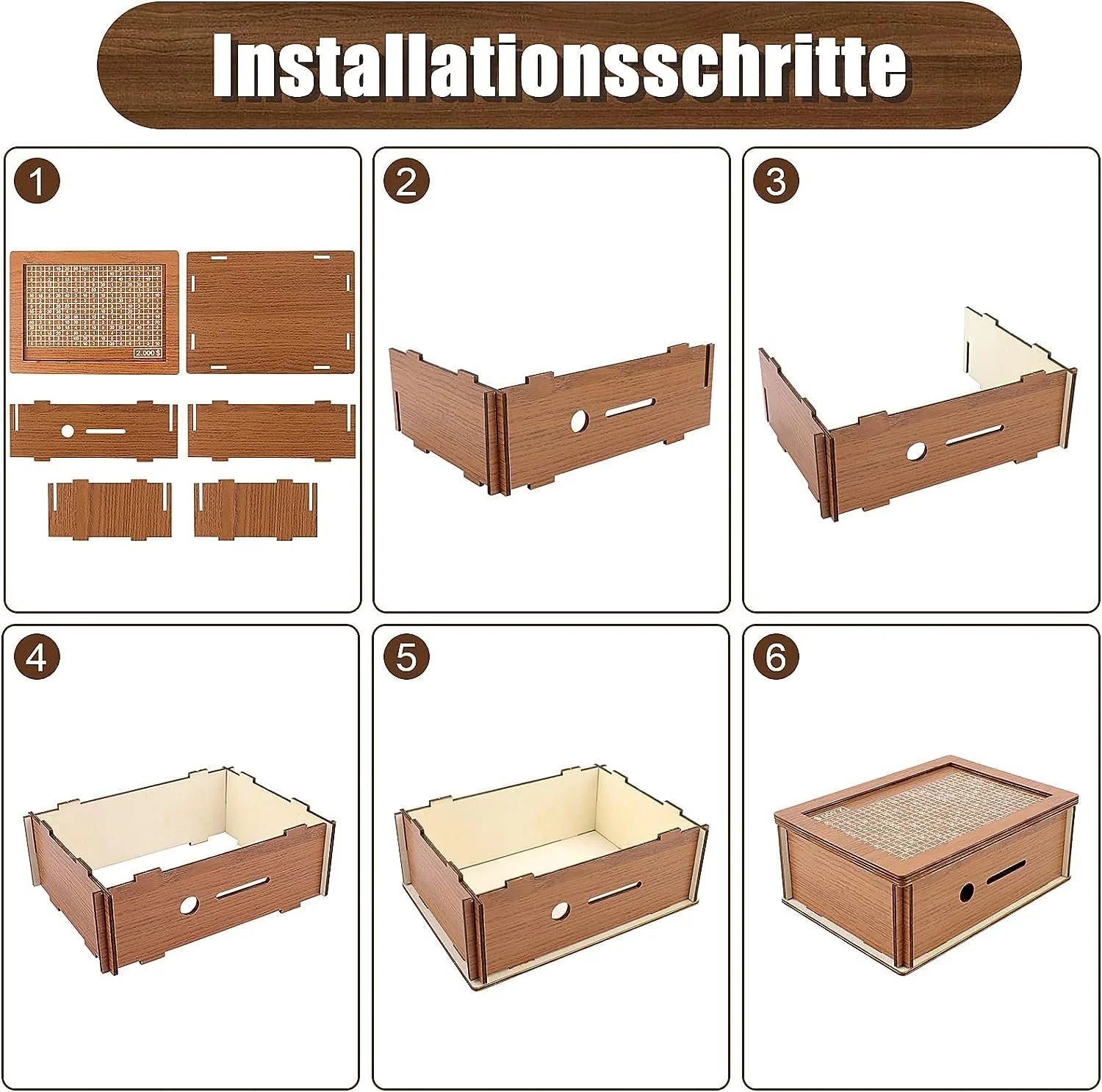 Дерев'яна скарбничка Kkluno з лічильником та позначками, для дорослих та дітей, для дому та офісу, фото №7