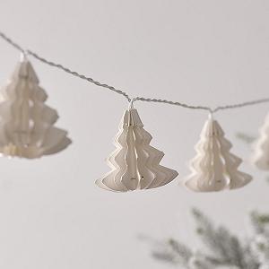 Гірлянда Lights4fun 10 LED Ялинка Папір від батарейок 1,8 м Білий synthetic.ua - Фото 1
