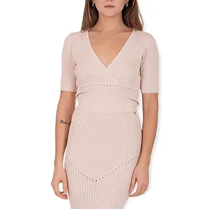 Джемпер Guess Jeans SS Vneck Artikel W3GR17Z2U00 бежевий - Фото 1