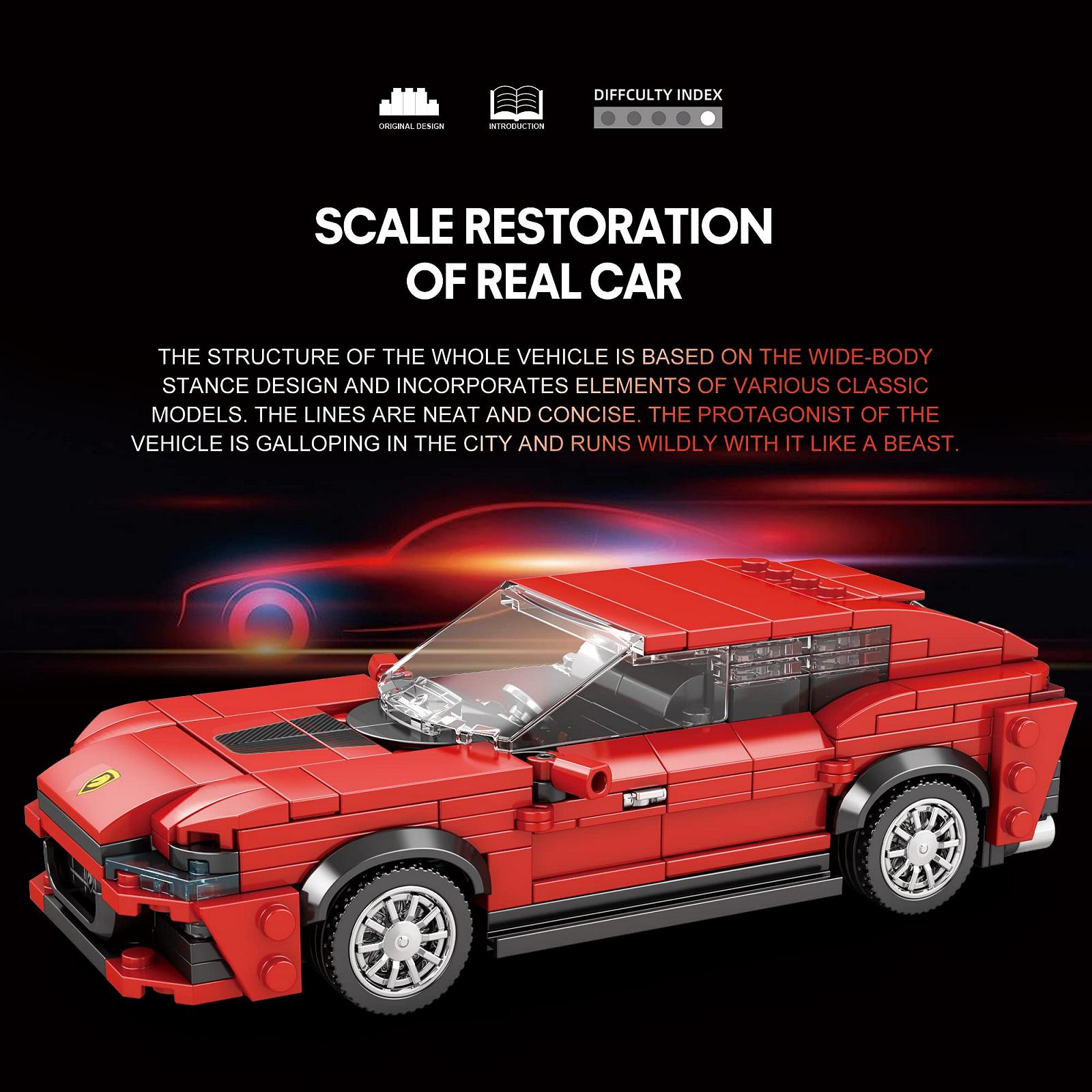 Блочный конструктор Reobrix Technic Speed Champions Спортивный автомобиль 416 Штук, фото №7