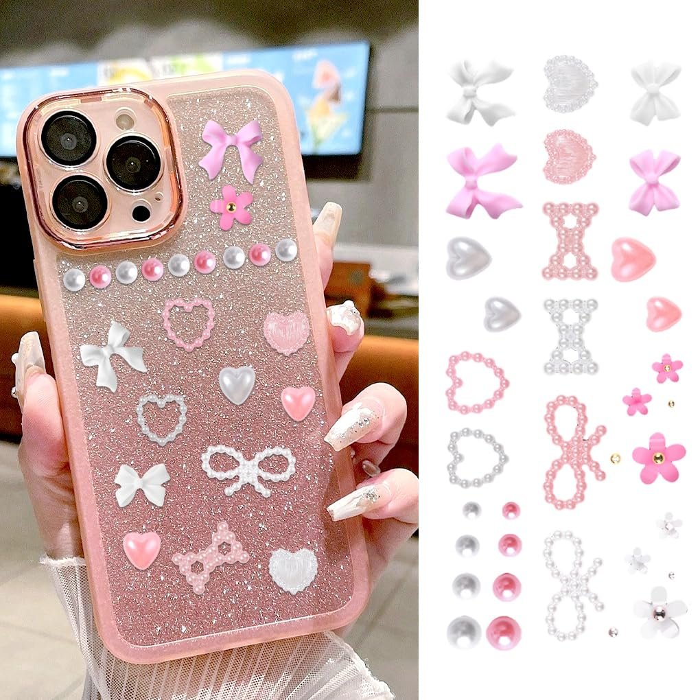 3D Украшения для ногтей FineInno Набор 1000 шт. Разные формы, украшения для ногтей, бантики-сердечки, цветы, стразы для женщин и девушек, аксессуары для ногтей, фото №6