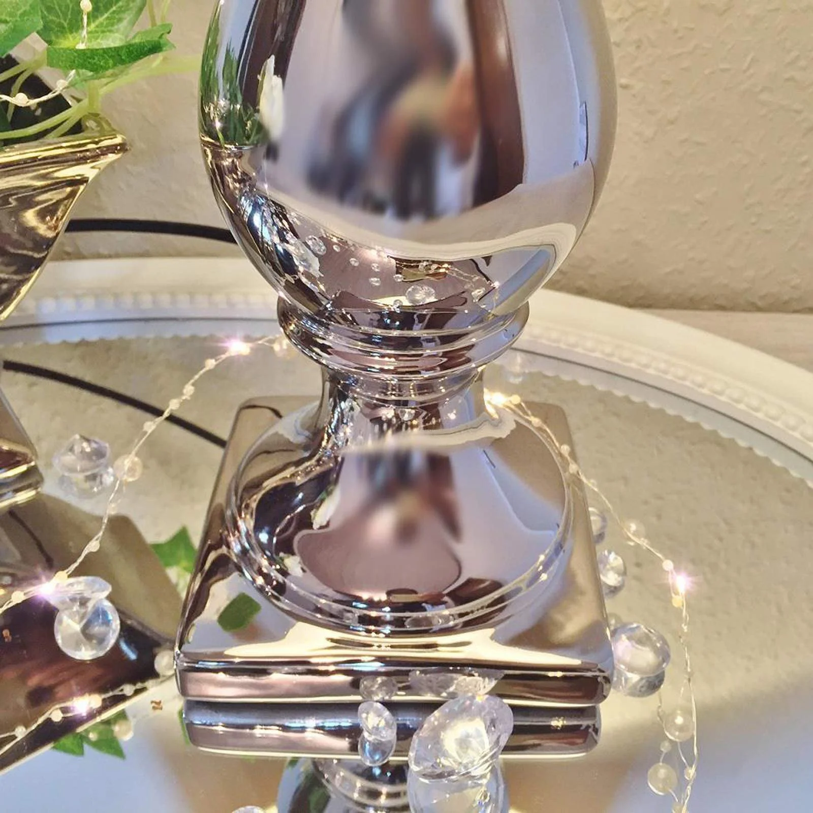 Настільна лампа DRULINE Lovely Ceramic Silver White 60 см, фото №2