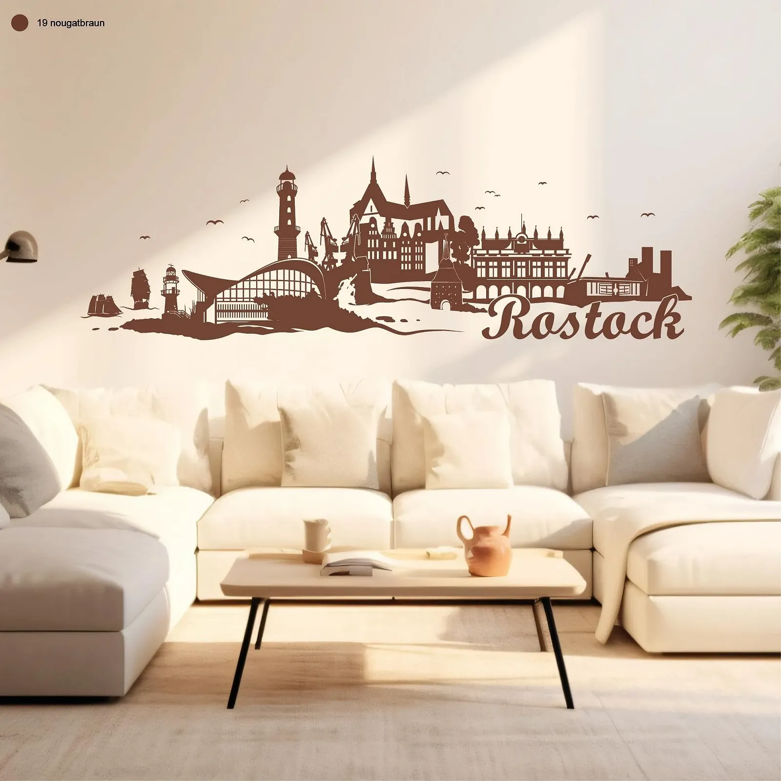 Наклейка на стену Wandtattoo Loft Rostock Skyline Warnemünde, фото №9