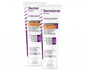 Крем Dermscreen Бар'єрний Багатоцільовий та для захисту від сонця SPF50+ для рук, обличчя, тіла, без запаху, туба 100 мл (2 шт) - Фото 1