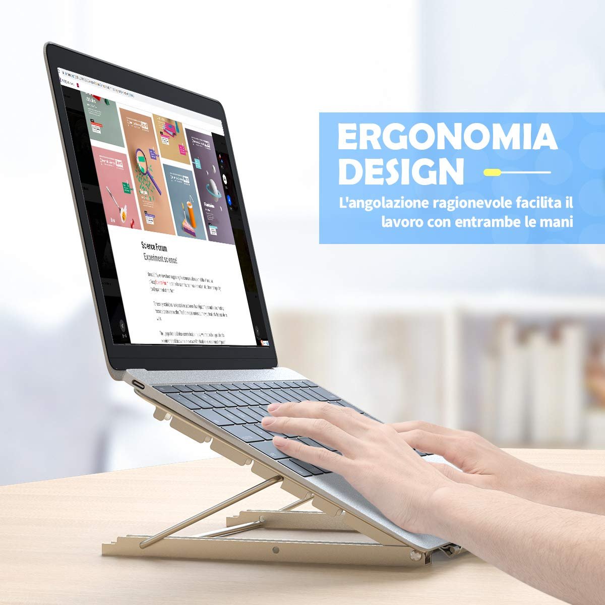 Подставка для ноутбука, вентилируемая подставка для планшета, охлаждающая подставка для ноутбука, складная легкая для MacBook Air/Pro Laptops Huawei Matebook (7-17 дюймов), фото №2