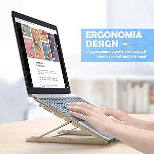 Подставка для ноутбука, вентилируемая подставка для планшета, охлаждающая подставка для ноутбука, складная легкая для MacBook Air/Pro Laptops Huawei Matebook (7-17 дюймов) synthetic.ua - Фото 1