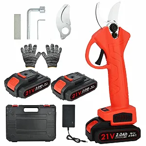 Секатор акумуляторний електричний 30 мм з 2 акумуляторами 21 V, 2000 mAh - Фото 1