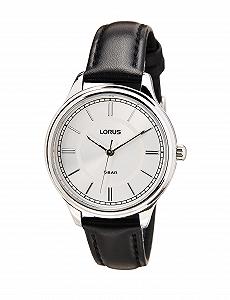 Часы LORUS Кварцевые Женские Нержавеющая сталь Кожаный ремешок, Черный - Фото 1
