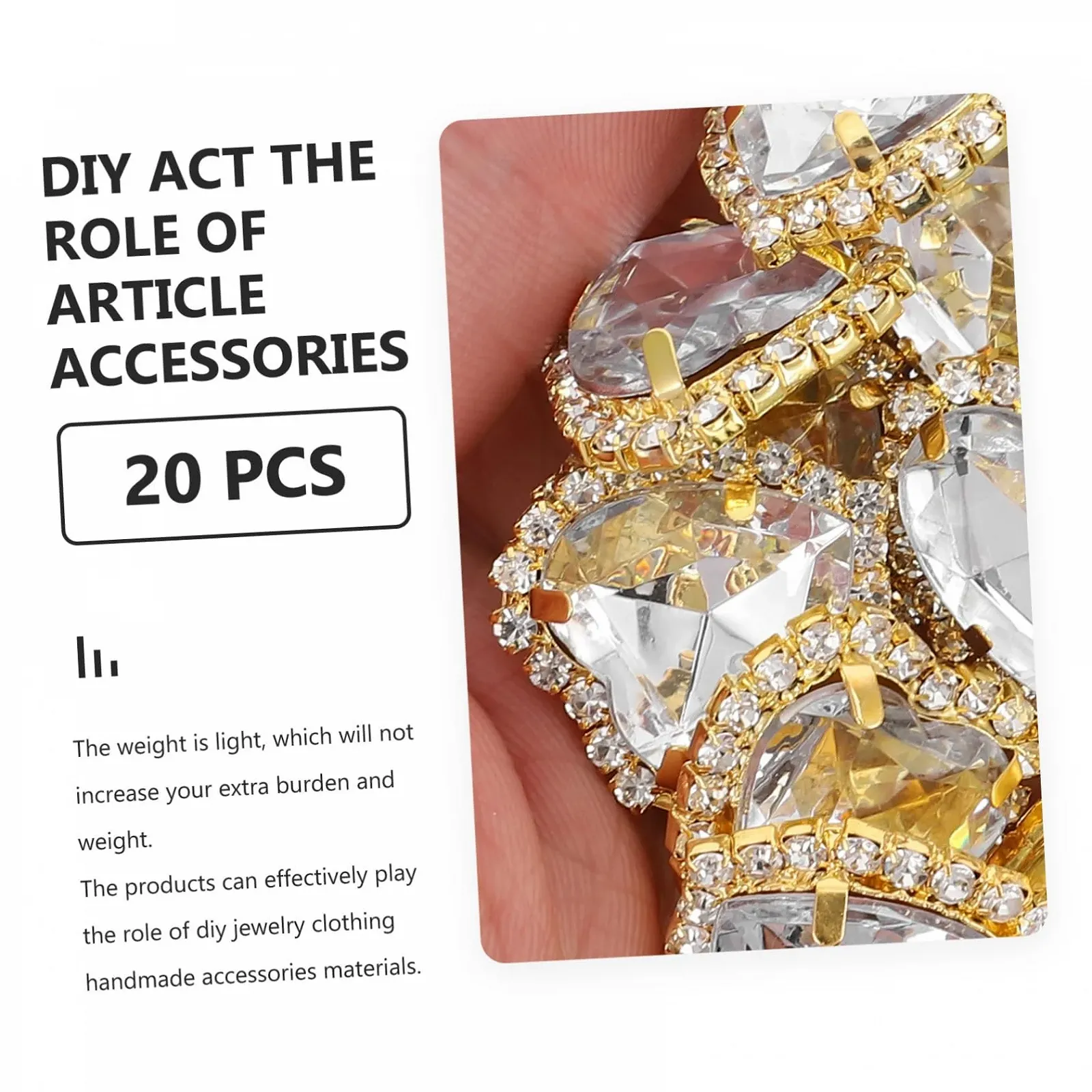 Стразы Пришивные 20 шт., фото №2