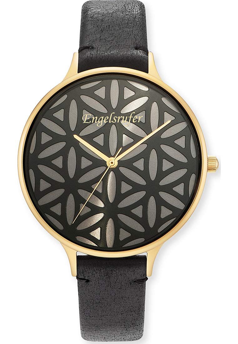 Женские часы Engelsrufer Кожа Золото Аналоговый Черный, фото №2 Женские часы Engelsrufer Кожа Золото Аналоговый Черный, фото №2