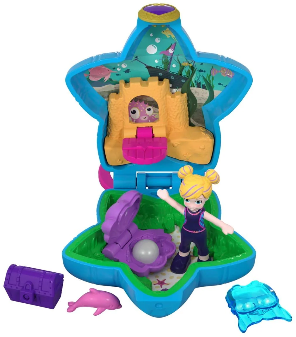 Набір для гри Polly Pocket FRY33 Tiny Pocket Places Aquarium Compact Play Set багатоколірний, фото №1 Набір для гри Polly Pocket FRY33 Tiny Pocket Places Aquarium Compact Play Set багатоколірний, фото №1