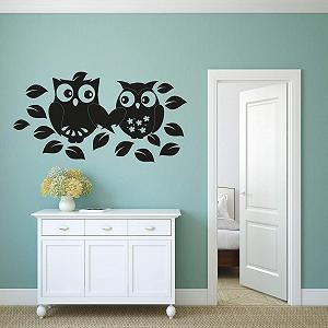 Наклейка на стіну 1 Сова 20 x 10 см synthetic.ua - Фото 1