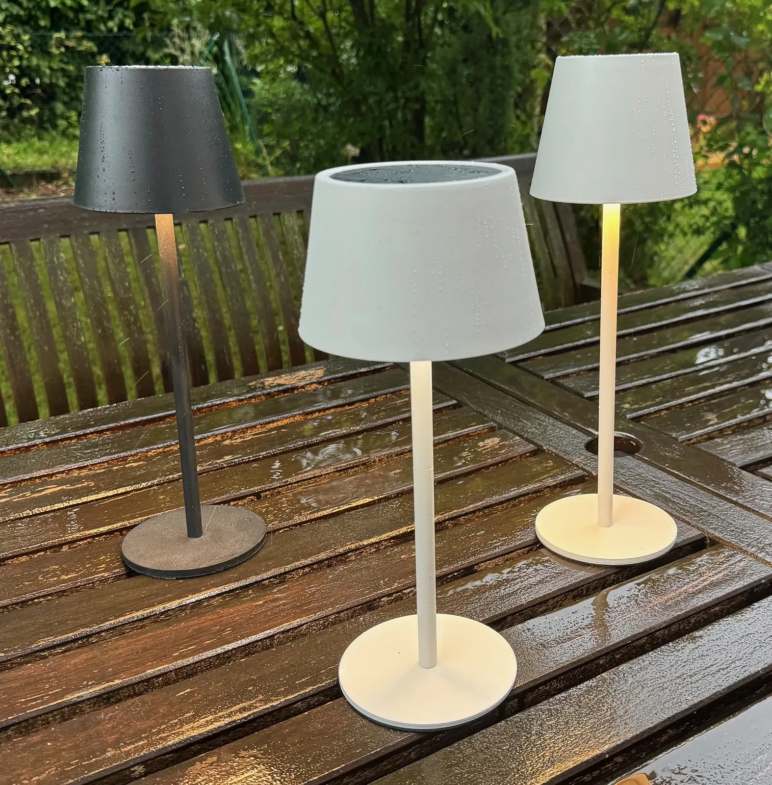 Настільна лампа greenandco Battery Table Lamp акумуляторна бездротова димована сенсорна 3000-5000 К CRI 90 3600 мАг для зовнішнього використання Біла, фото №4
