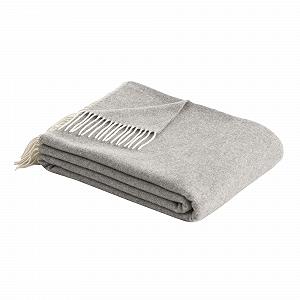 Одеяло bugatti Шерсть 150 x 200 см – Шерсть мериноса и кашемир, высокое качество и мягкость, Мериносовое одеяло Светло-серый однотонный - Фото 1