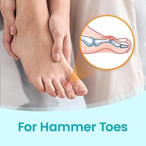 Шина для випрямлення молоткоподібних пальців ніг Pozpo Tech з металевою пластиною (бежевий) 2 шт synthetic.ua - Фото 1