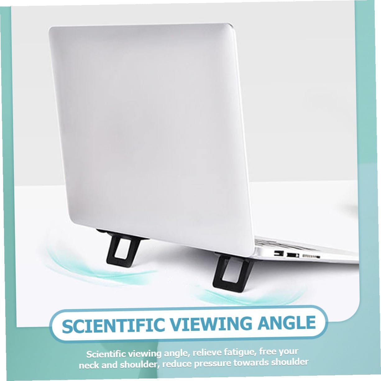 Подставка для ноутбука эргономичная PC материал Прочный держатель для ноутбука Улучшенная циркуляция воздуха Компактная Нескользящая для стола и работы, фото №9 Подставка для ноутбука эргономичная PC материал Прочный держатель для ноутбука Улучшенная циркуляция воздуха Компактная Нескользящая для стола и работы, фото №9