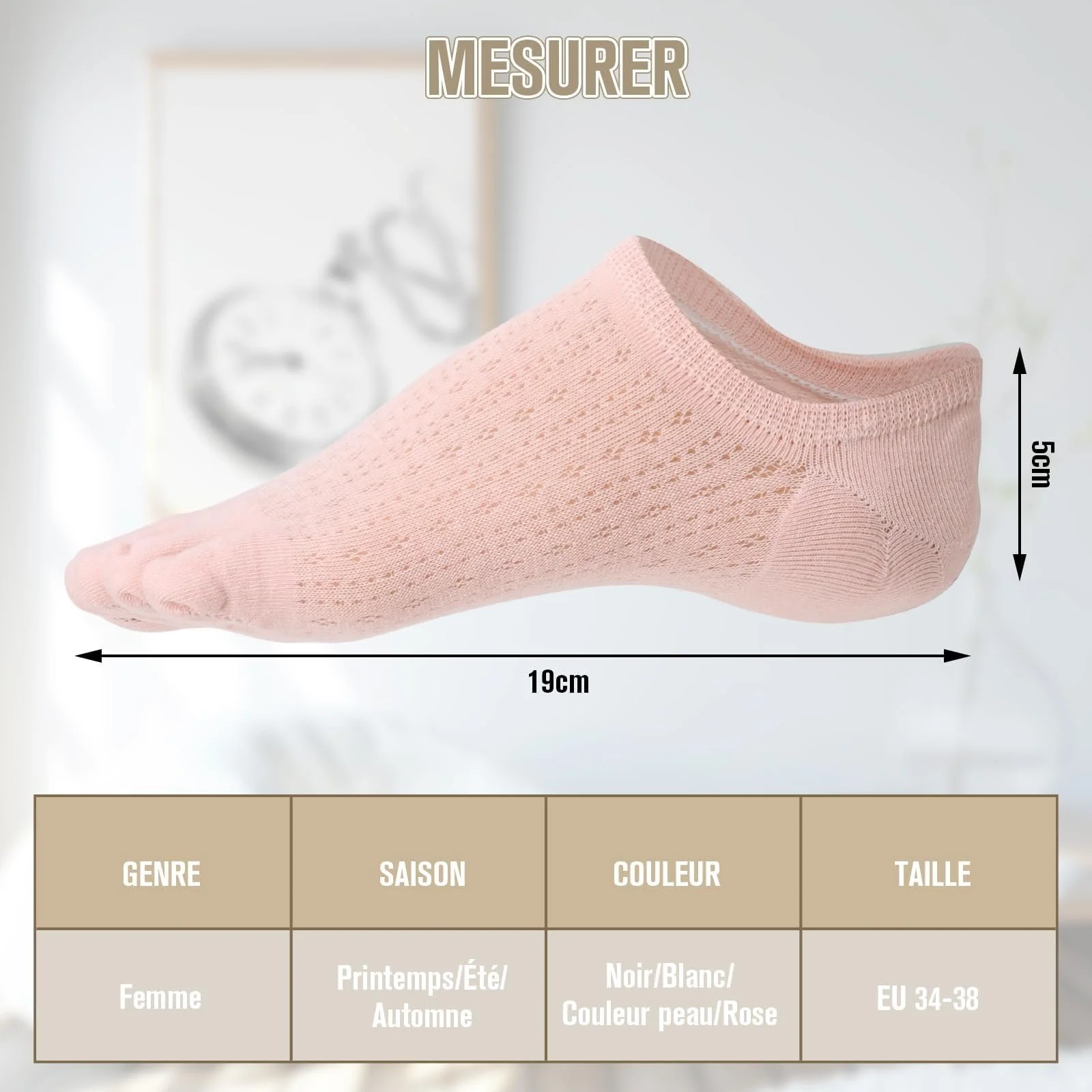 Носки для пальцев ZOCONE Женские 4 пары Дышащие и поглощающие пот Хлопковые спортивные носки, фото №4