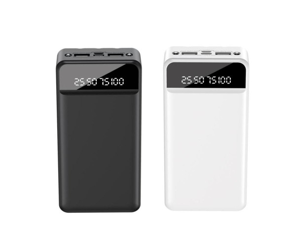 Зовнішній акумулятор Power Bank XO PR164 with Flashlight 2USB+Type-C 30000mAh Black, фото №2