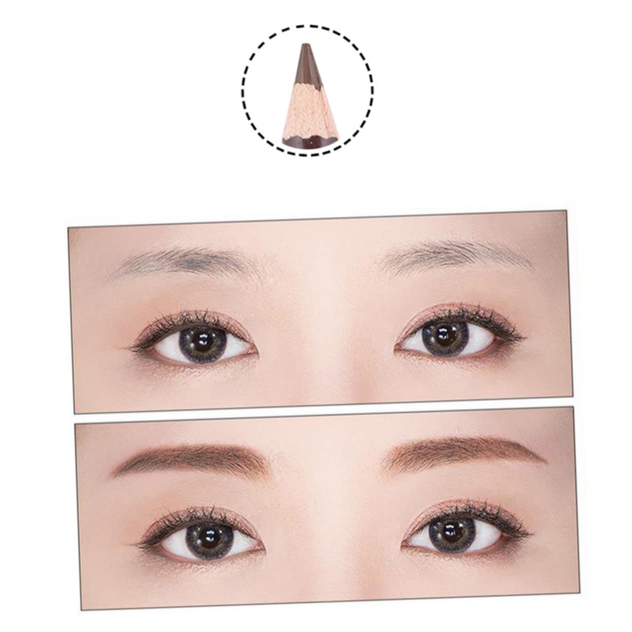 Олівець Beavorty Pinsel Augenbrauenstifte Водостійкий Двосторонній Textmarker, фото №2