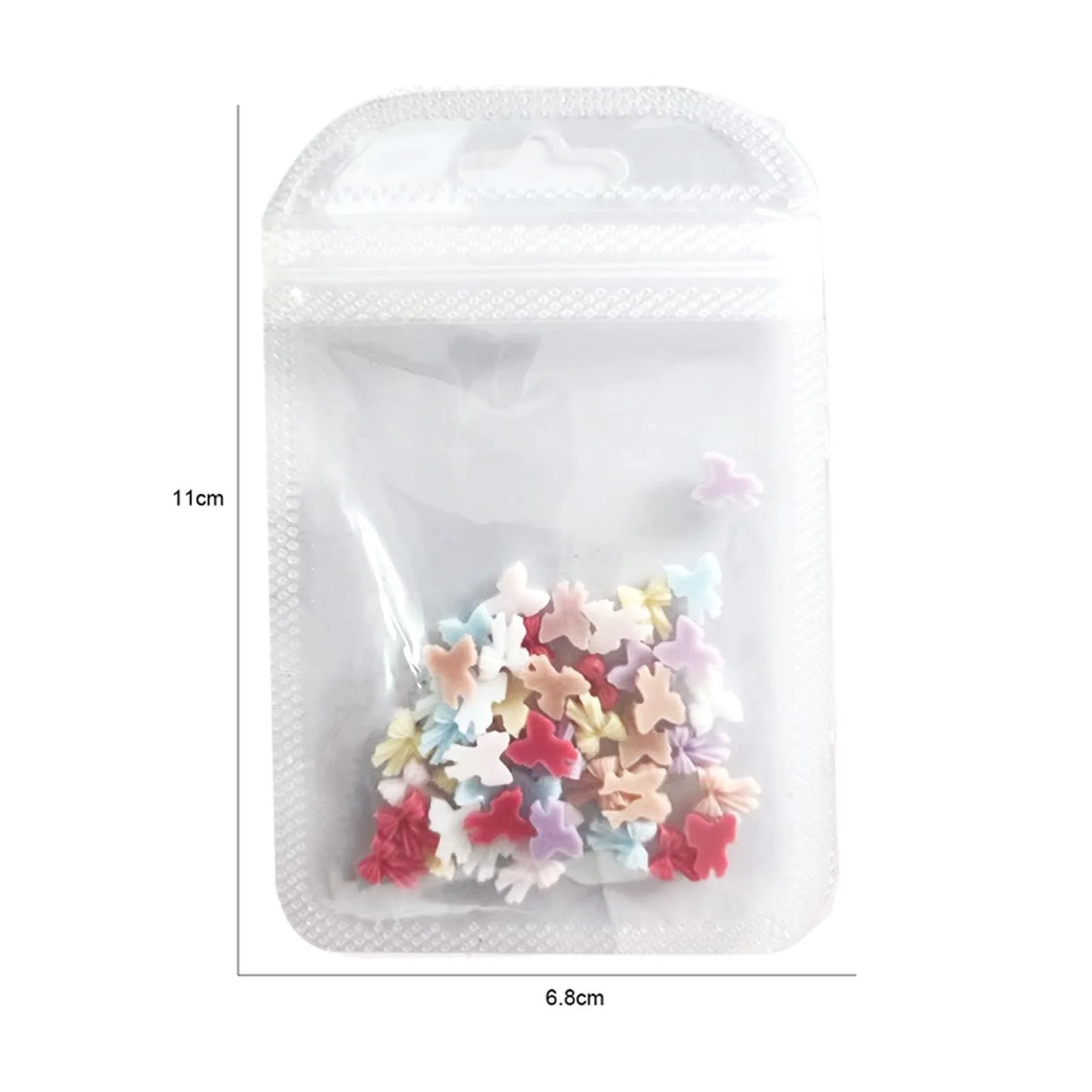 Украшения для ногтей Бантики Разные Цвета, 50 шт, фото №7