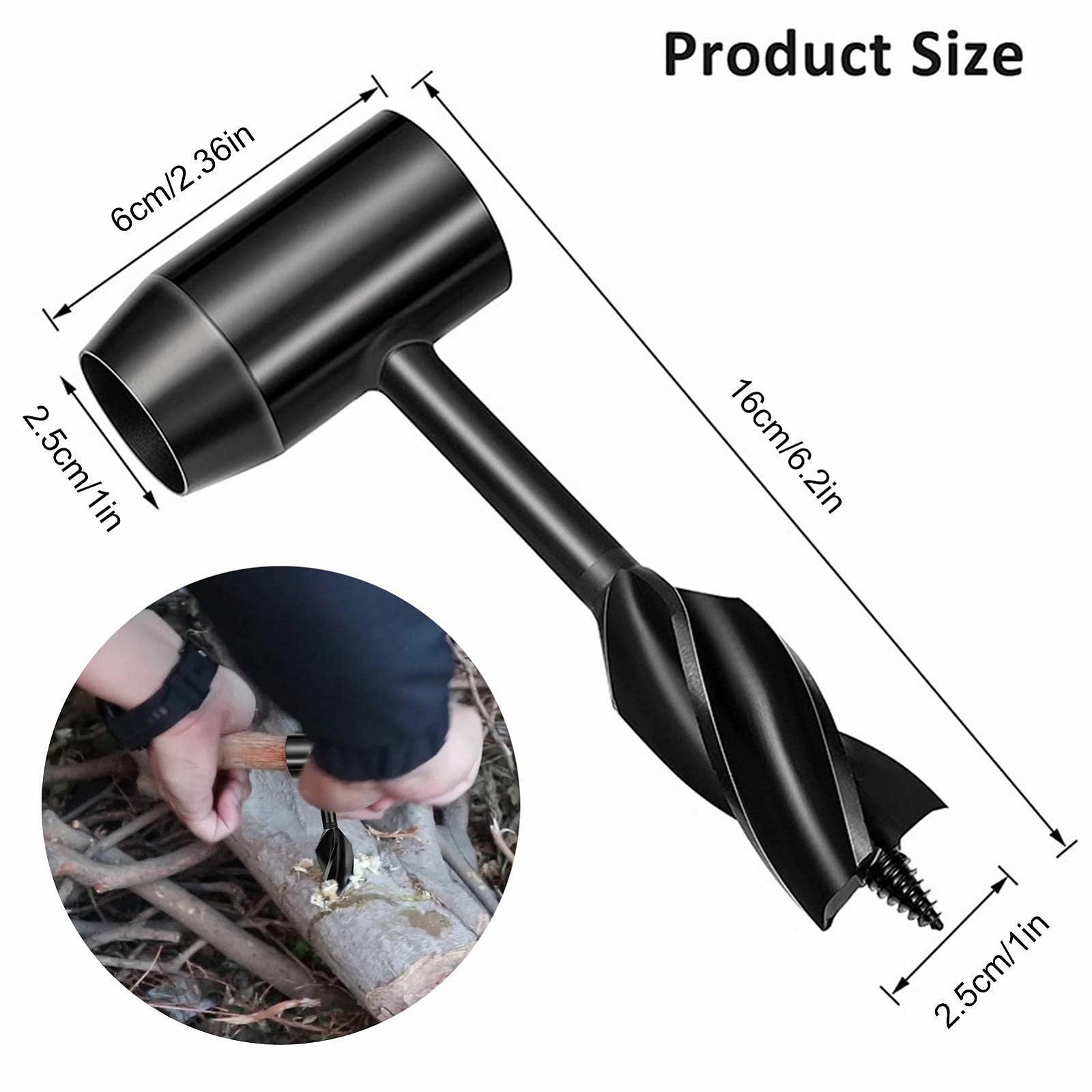 Свердло ручне змієподібне Survival Drill Scotch Eyed Auger для бушкрафта Багатоцільовий кільцевий свердло для кемпінгу, фото №7
