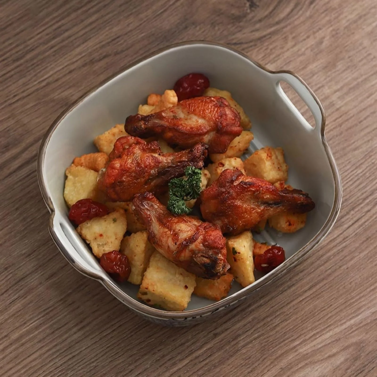 Форма для запекания керамическая квадратная 7 дюймов с двумя ручками, фото №5