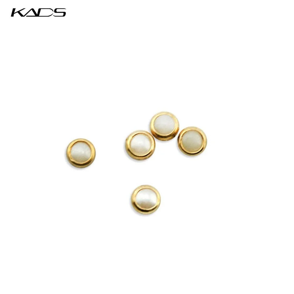 Намистини для нігтів з металевими краями KADS, 60 шт, кришталеві стрази в коліщатку, прикраси для манікюру, модні намистини, фото №4