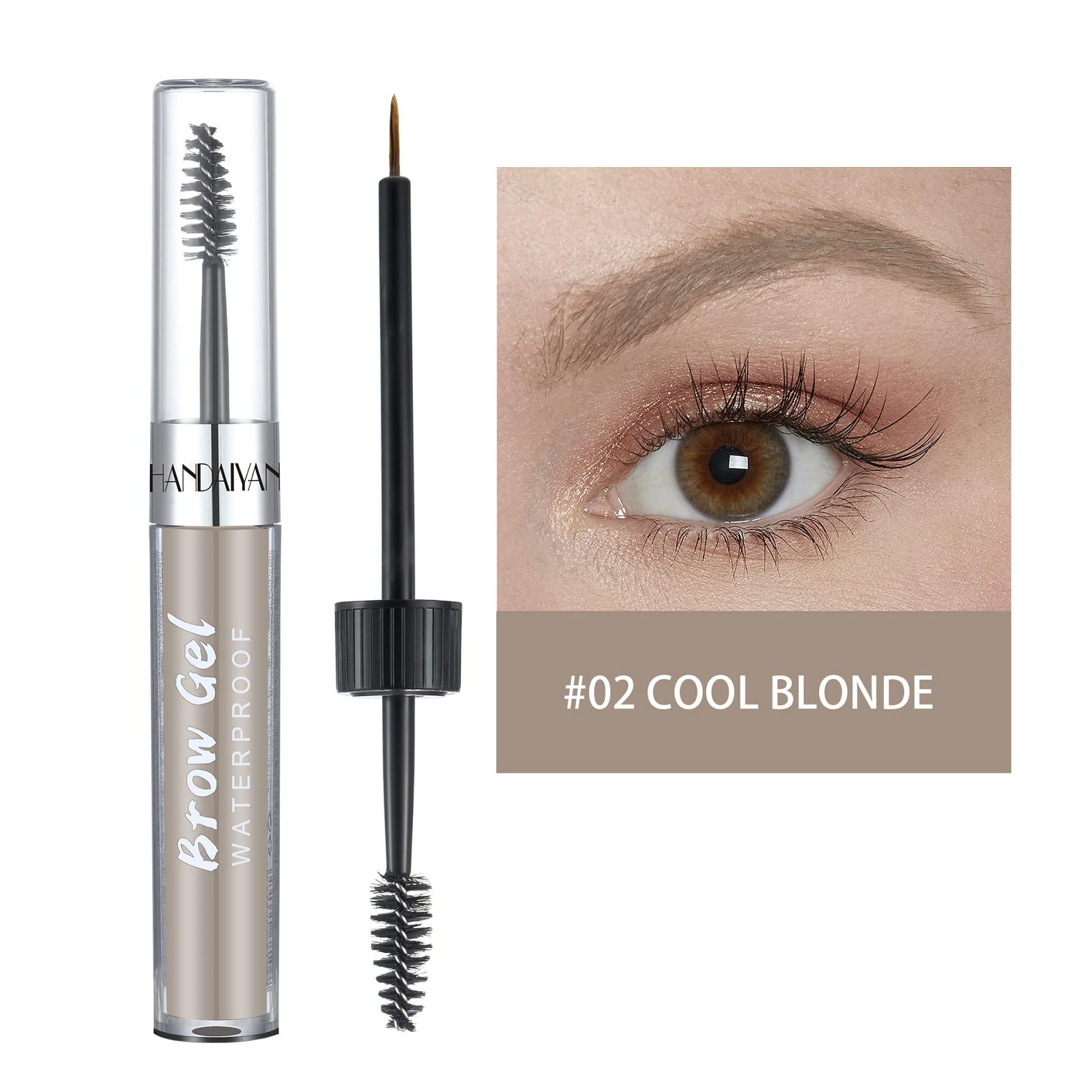 Гель для брів Lucoss Eyebrow Pencil Eyebrow Gel 24 години водостійкий темно-коричневий/чорний/блонд/рудо-коричневий/сірий #02 холодний блонд, фото №1 Гель для брів Lucoss Eyebrow Pencil Eyebrow Gel 24 години водостійкий темно-коричневий/чорний/блонд/рудо-коричневий/сірий #02 холодний блонд, фото №1
