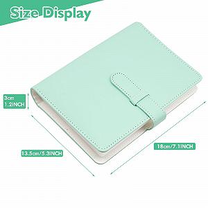 Фотоальбом Мини Премиум веганская кожа 10 x 15 см 68 карманов Мятно-зеленый synthetic.ua - Фото 1