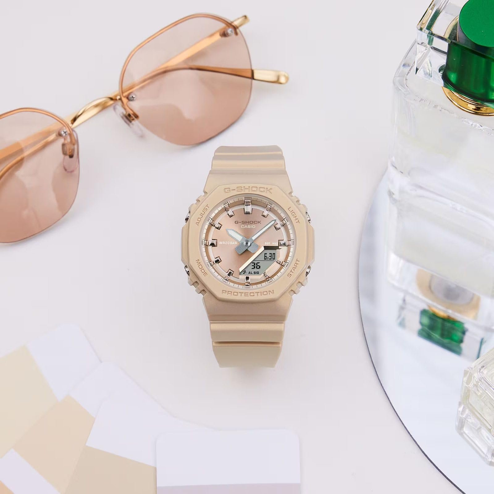 Часы Casio GMA-P2100ST-9AER, бежевый, Ремешок, фото №4