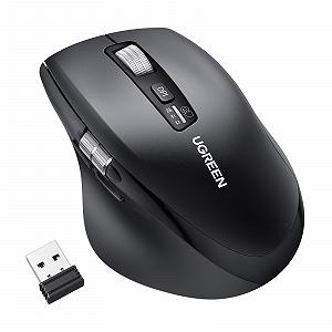 Мышь UGREEN 2.4G & Bluetooth Беспроводная с Ультра Быстрой Прокруткой, Эргономичная с 1000/1600/2400/3200/5000 DPI, Тихий Клик, 10 м Подключение - Фото 1