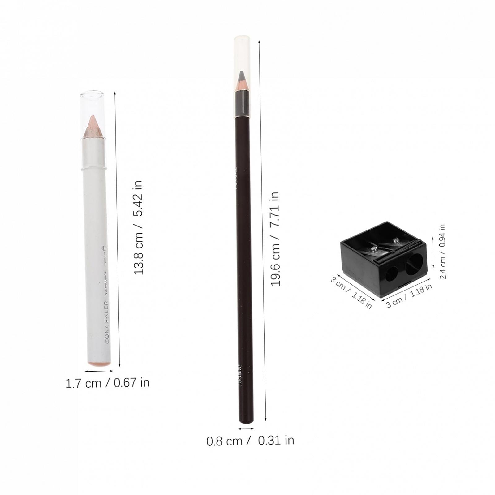 Набір олівців MERRYHAPY 3 Списки Огранованих Олівців для Бровей Консилер N/A Косметичні інструменти Чорний, фото №5
