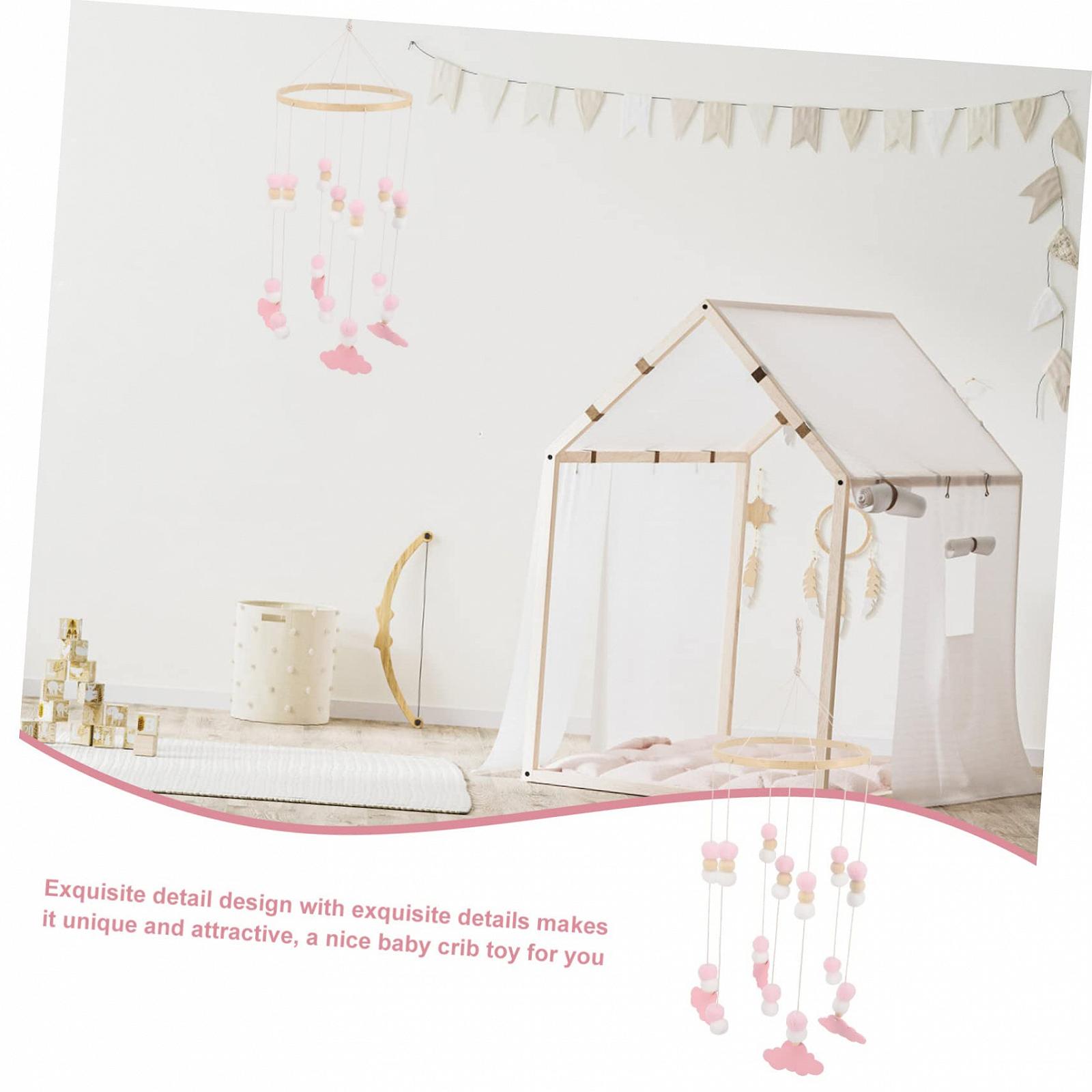 Игрушка VICASKY Wind Chime Mobile для детской кроватки из фетра и дерева набор из 4 шт., фото №5