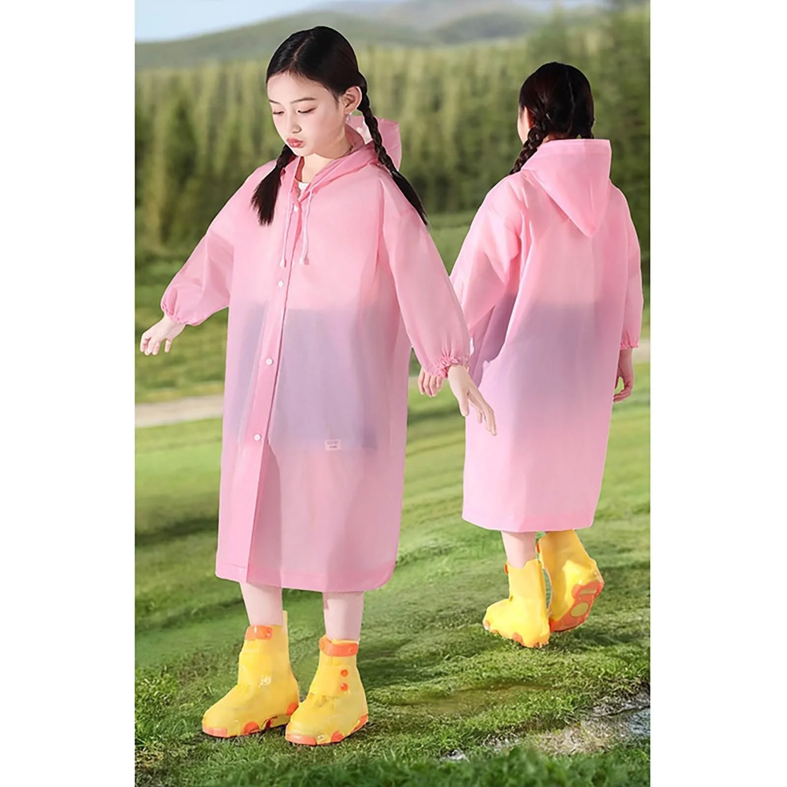 Дитячий дощовий плащ-пончо Багаторазовий, фото №3