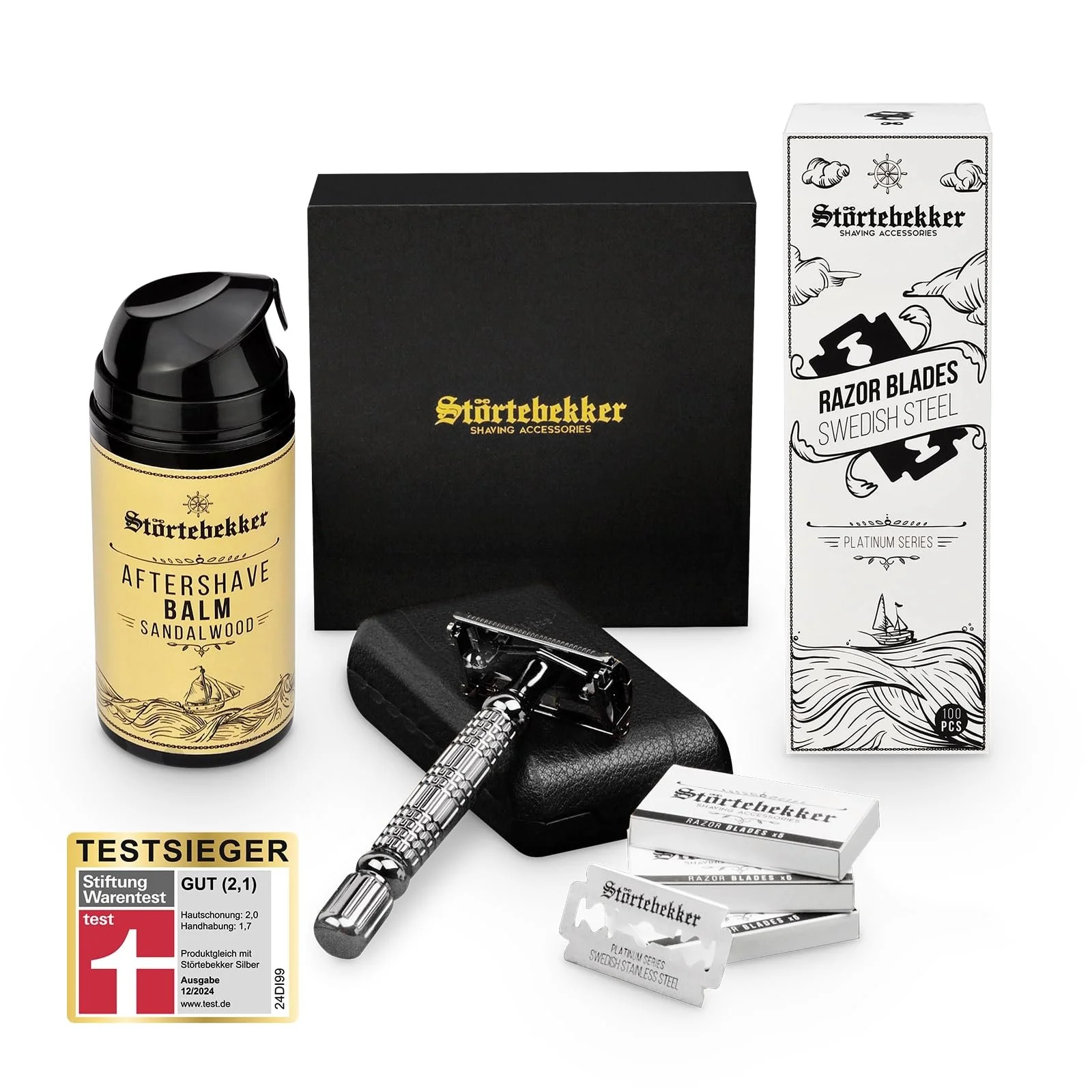 Набор для бритья Störtebekker Premium Anti Skin Irritation Set черный, фото №1