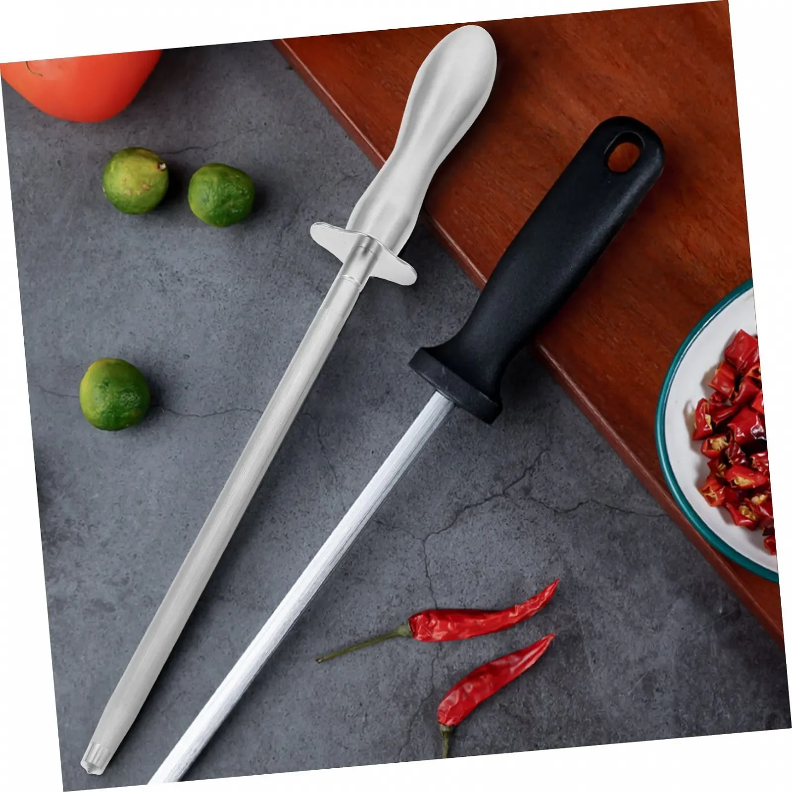 Мусат для ножей BESTYASH с эргономичной ручкой многофункциональный, фото №4