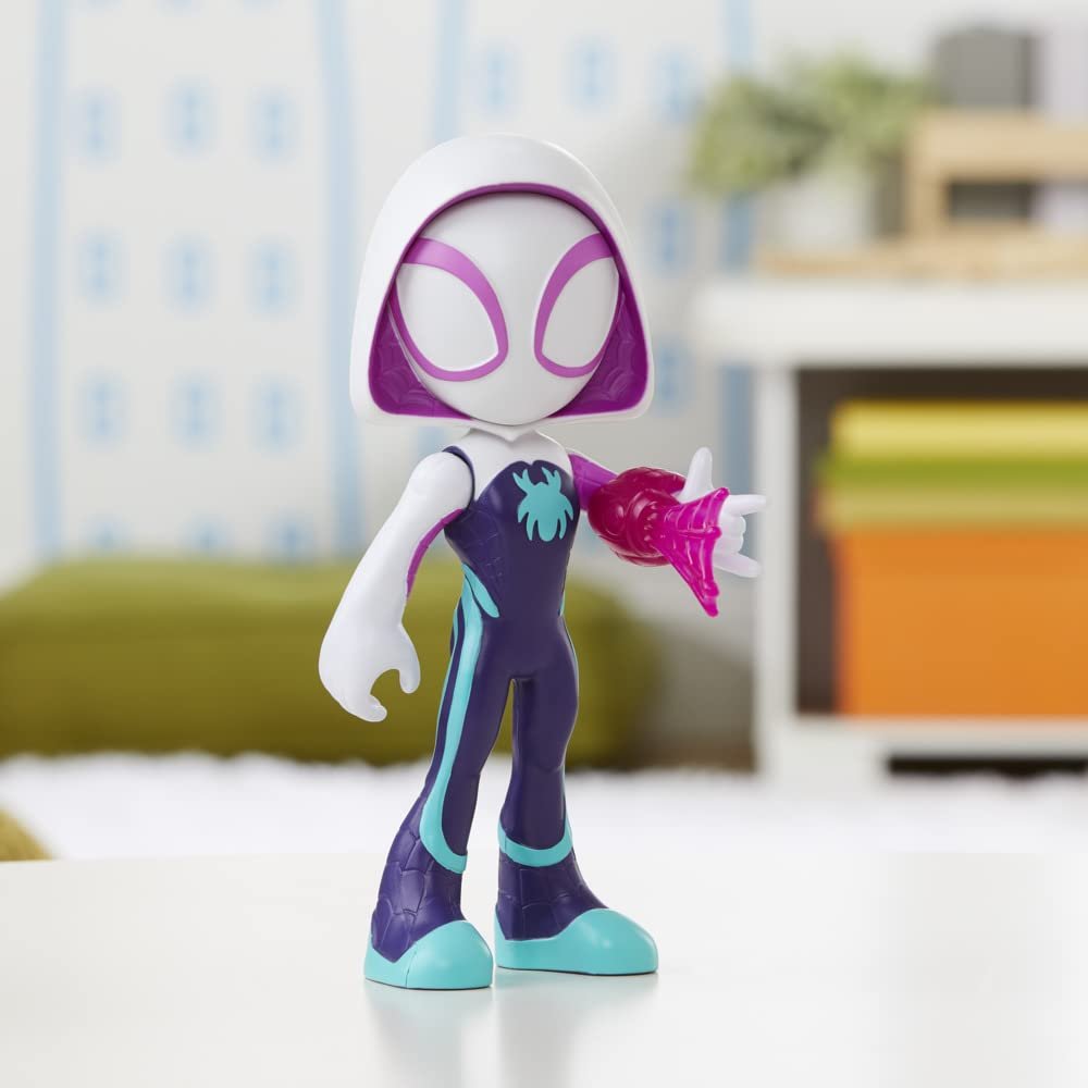 Фігурка Hasbro Marvel Spidey and His Fantastic Friends Supersized Ghost Spider, 22,5 см, різнокольоровий, фото №10
