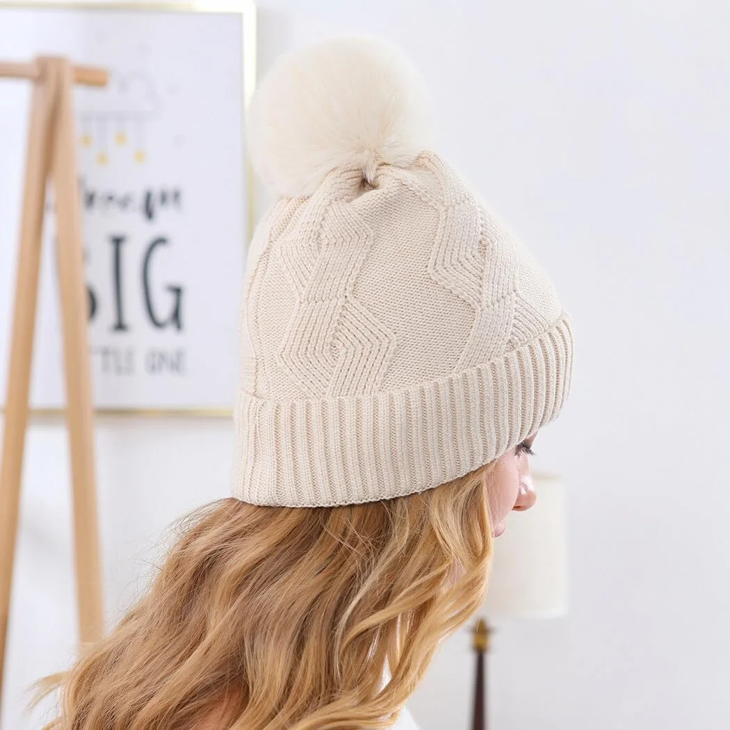 Термошапка з помпоном для дівчинки В'язана, фото №7 Термошапка з помпоном для дівчинки В'язана, фото №7