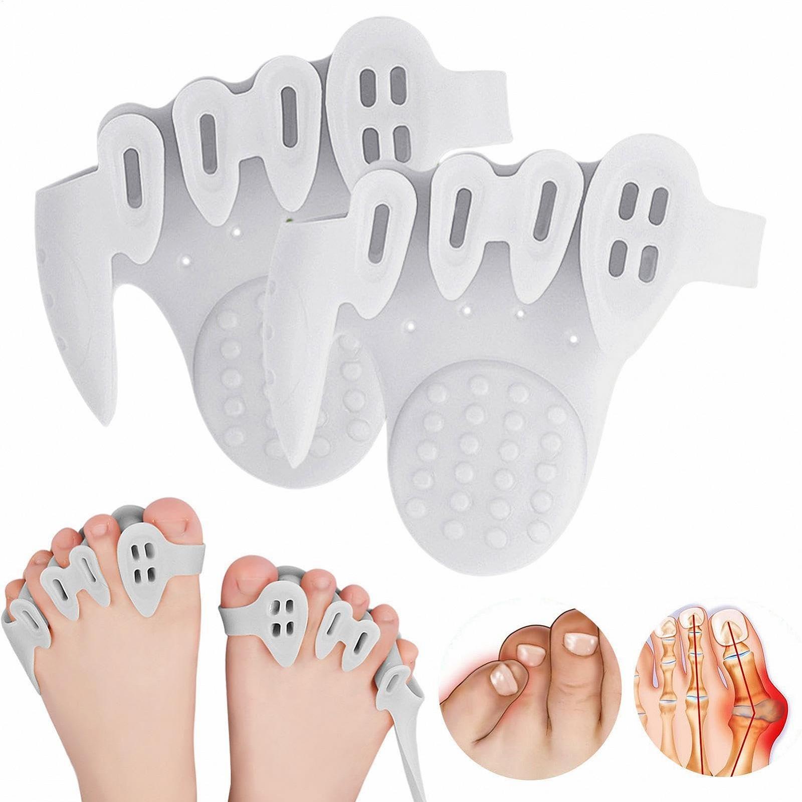 Роздільник для пальців Correct Toe, з п'ятьма отворами потовщена арка, масаж половинного розміру, фото №5