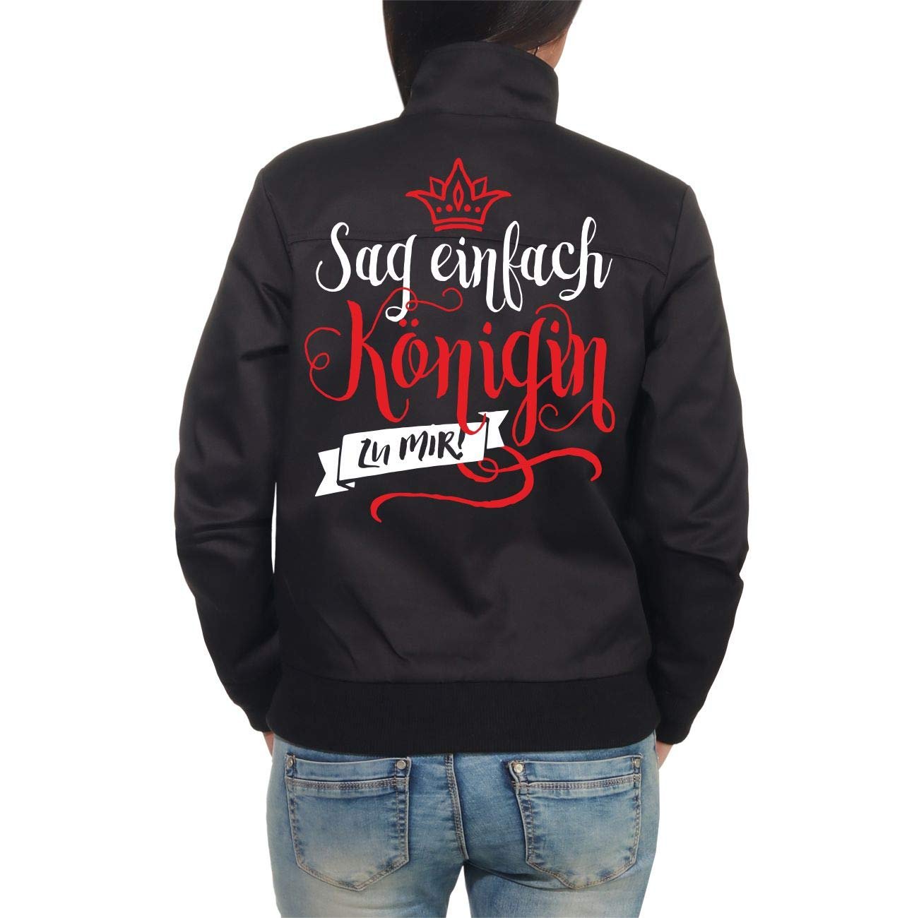 Куртка Harrington Spaß Kostet Жіноча Just Say Queen to Me (з принтом на спині) Розміри XS - 5XL, фото №1