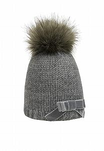 Шапка с помпоном Döll для девочек, вязаная - Фото 1