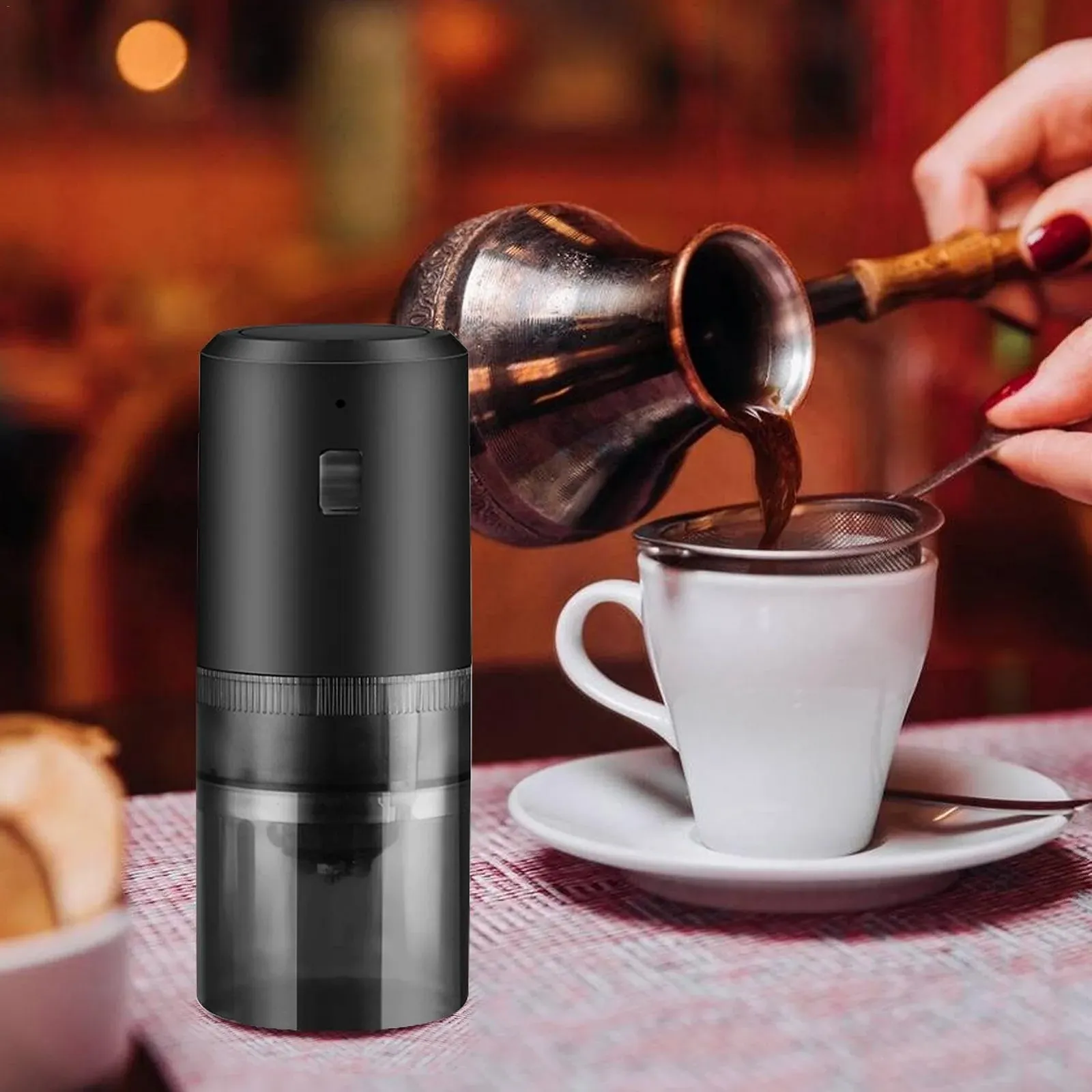 Кофеварка с кофемолкой портативная, фото №3