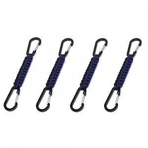 Брелок Paracord з карабіном, поліпропіленовий, D-подібний, 4 шт. - Фото 1