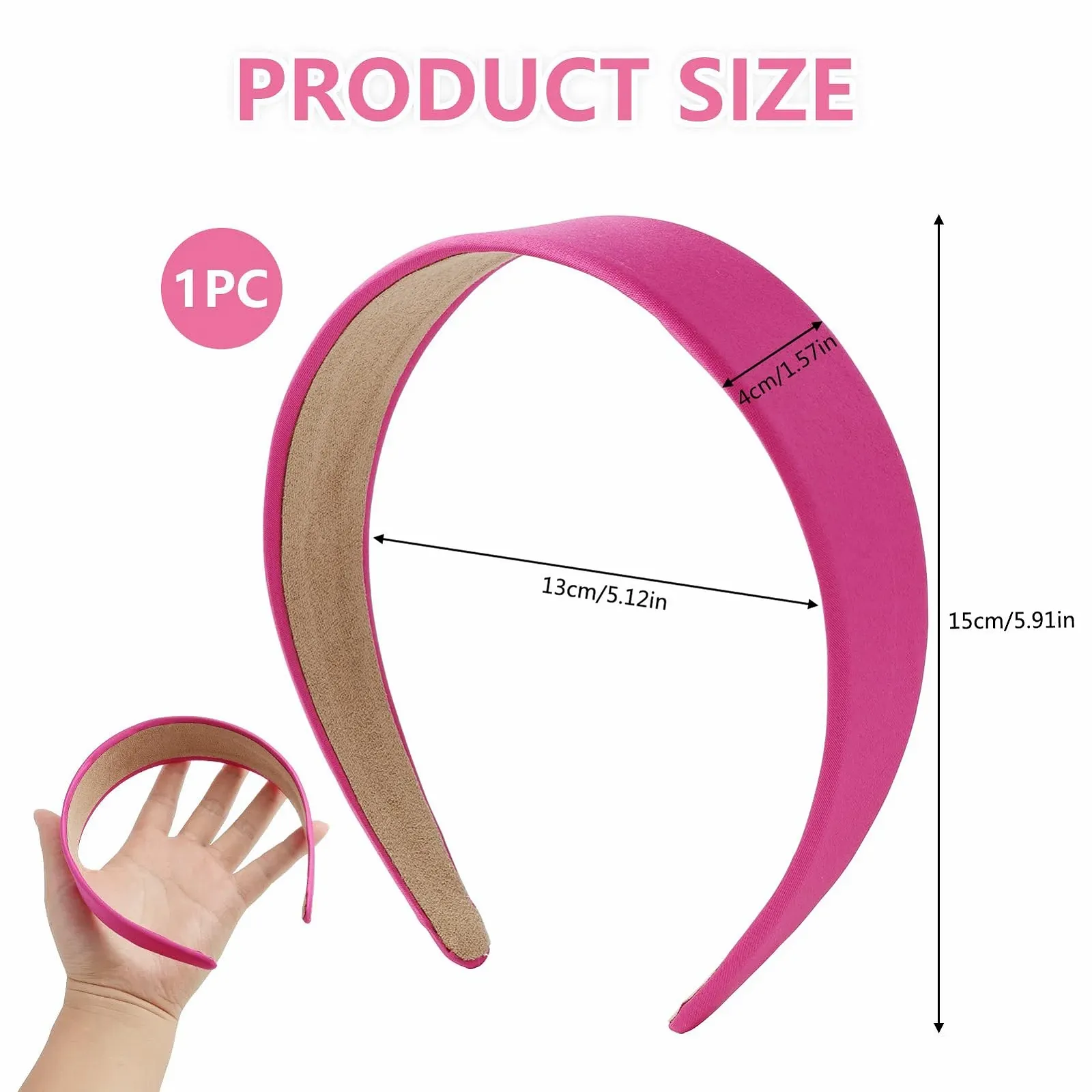 Обруч Розовый Широкий, фото №2 Обруч Розовый Широкий, фото №2